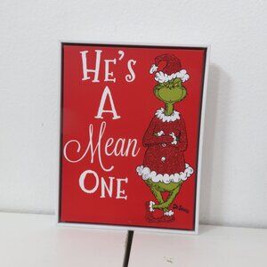Dr Seuss the Grinch (He's A Mean One) Canvas Art Picture